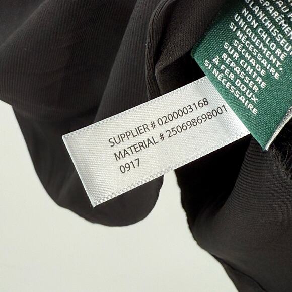 Lauren Ralph Lauren Dress Size 10 Cold Shoulder Bell Sleeve Black Stretch NWT - Picture 12 of 13